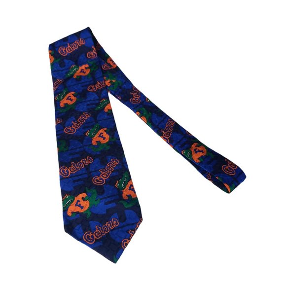 Florida Gators Sport Necktie Merge Left 100% Silk - Picture 1 of 7